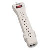 Tripp Lite Protect It! Surge Protector, 7 AC Outlets, 15 ft Cord, 2,520 J, Light Gray SUPER7TEL15